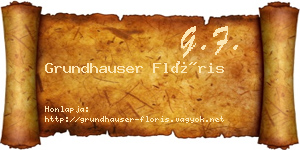 Grundhauser Flóris névjegykártya